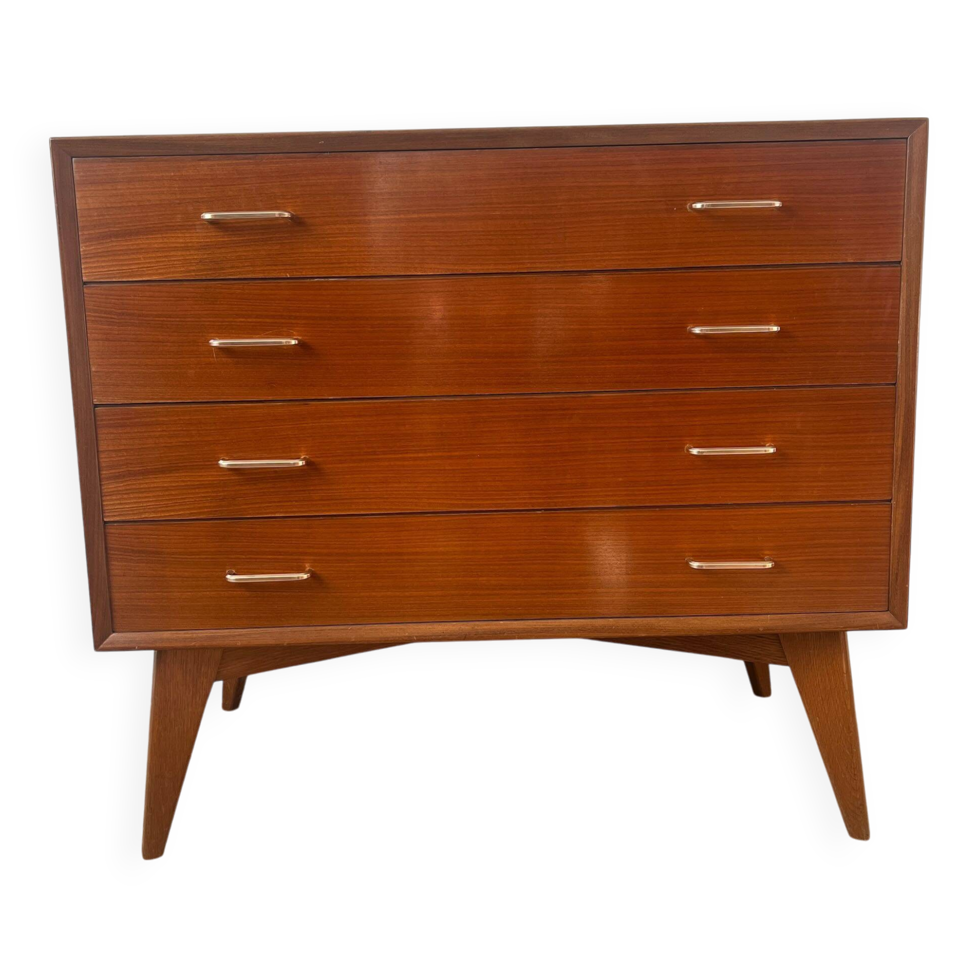 Vintage chest of drawers with compass feet