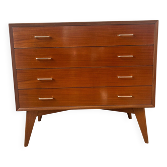 Vintage chest of drawers with compass feet