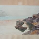 Pair of watercolors by Saint Gast, 1947, signed FG