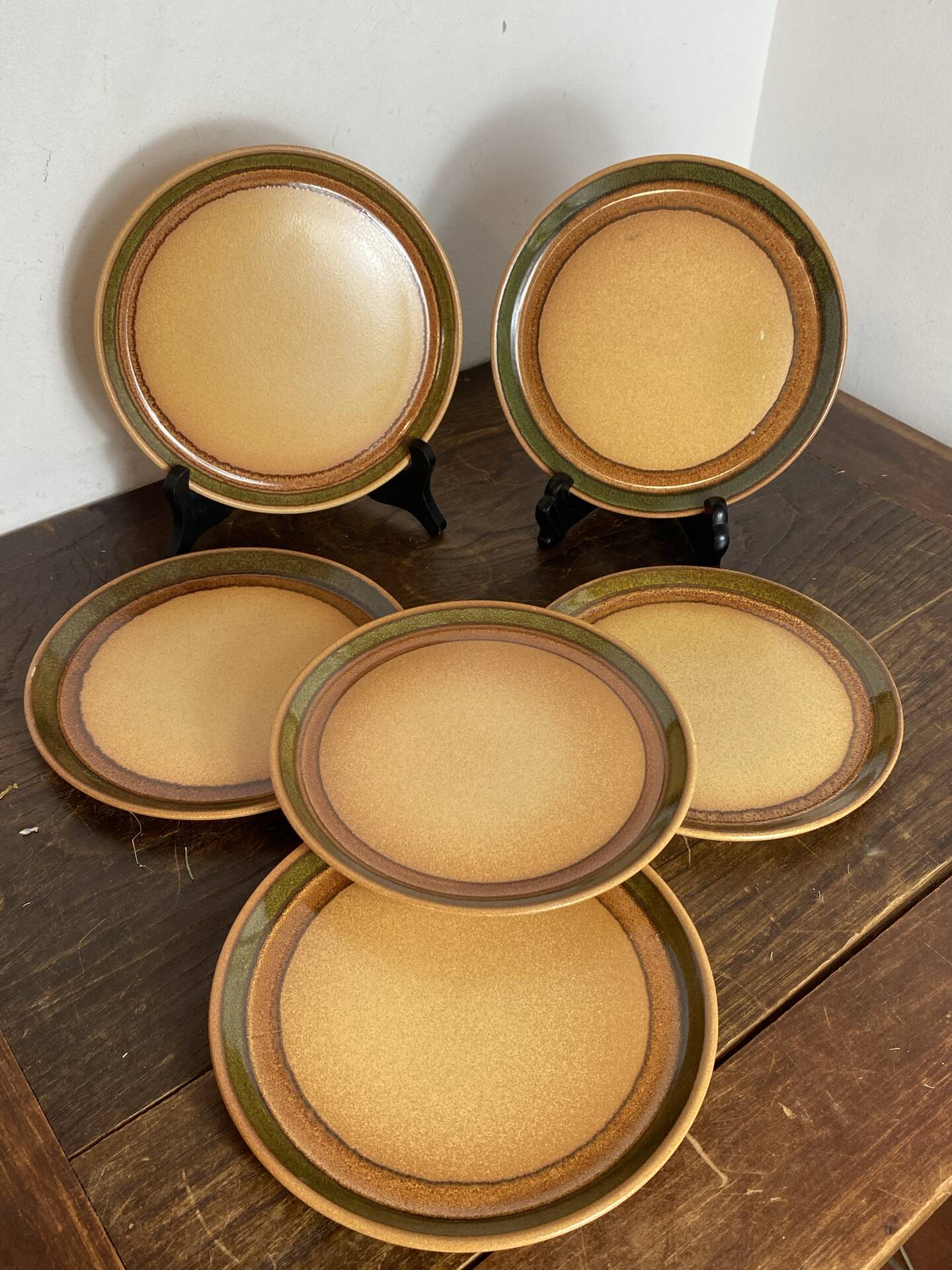 Dessert plates in stoneware, Bidonviller France