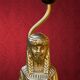 Massive table lamp of Egyptian woman in gilded metal – 1970s-1980s
