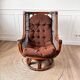 Vintage rattan swivel chair
