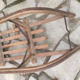 Ancienne luge en bois vintage