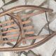 Old vintage wooden sled