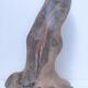 Brutalist solid patinated wood lamp foot