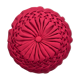 Coussin rond vintage plissé satiné