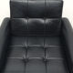 Chaise en cuir pivotant des années 1960 en noir