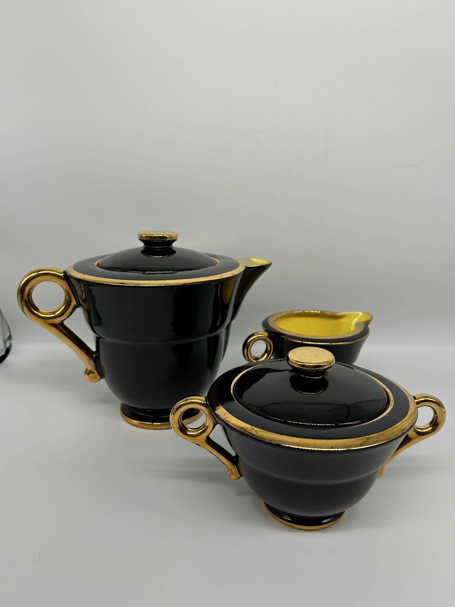 teapot, milk jug, sugar bowl set from Salins