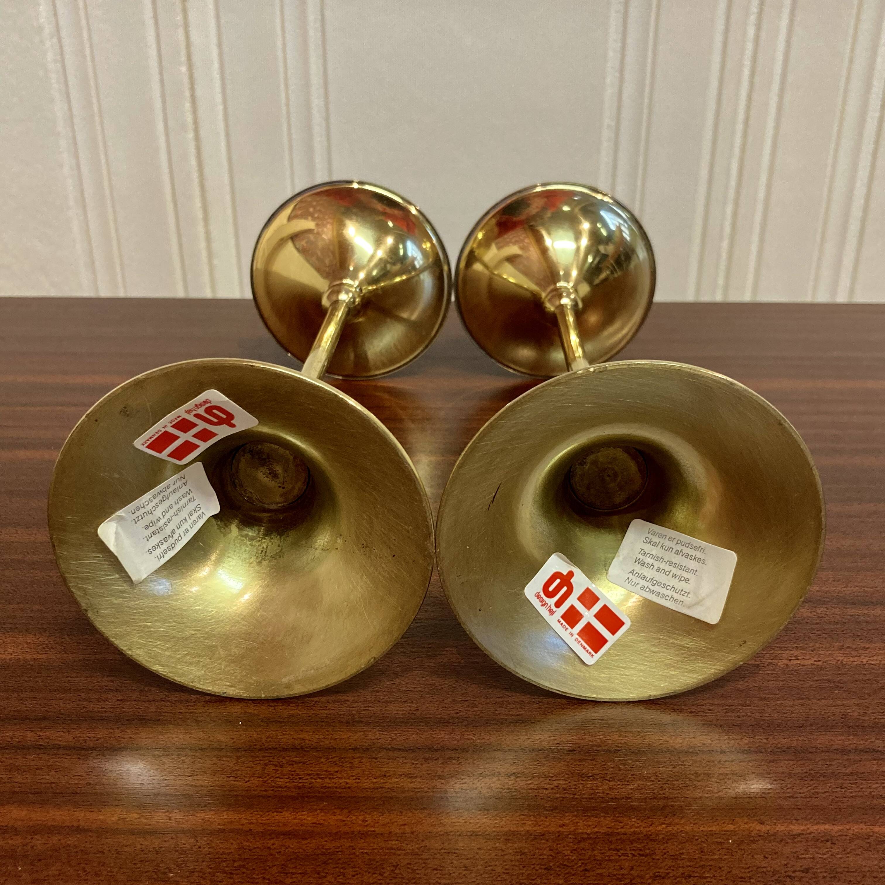 Pair of 1960s Scandinavian design oil lamps.