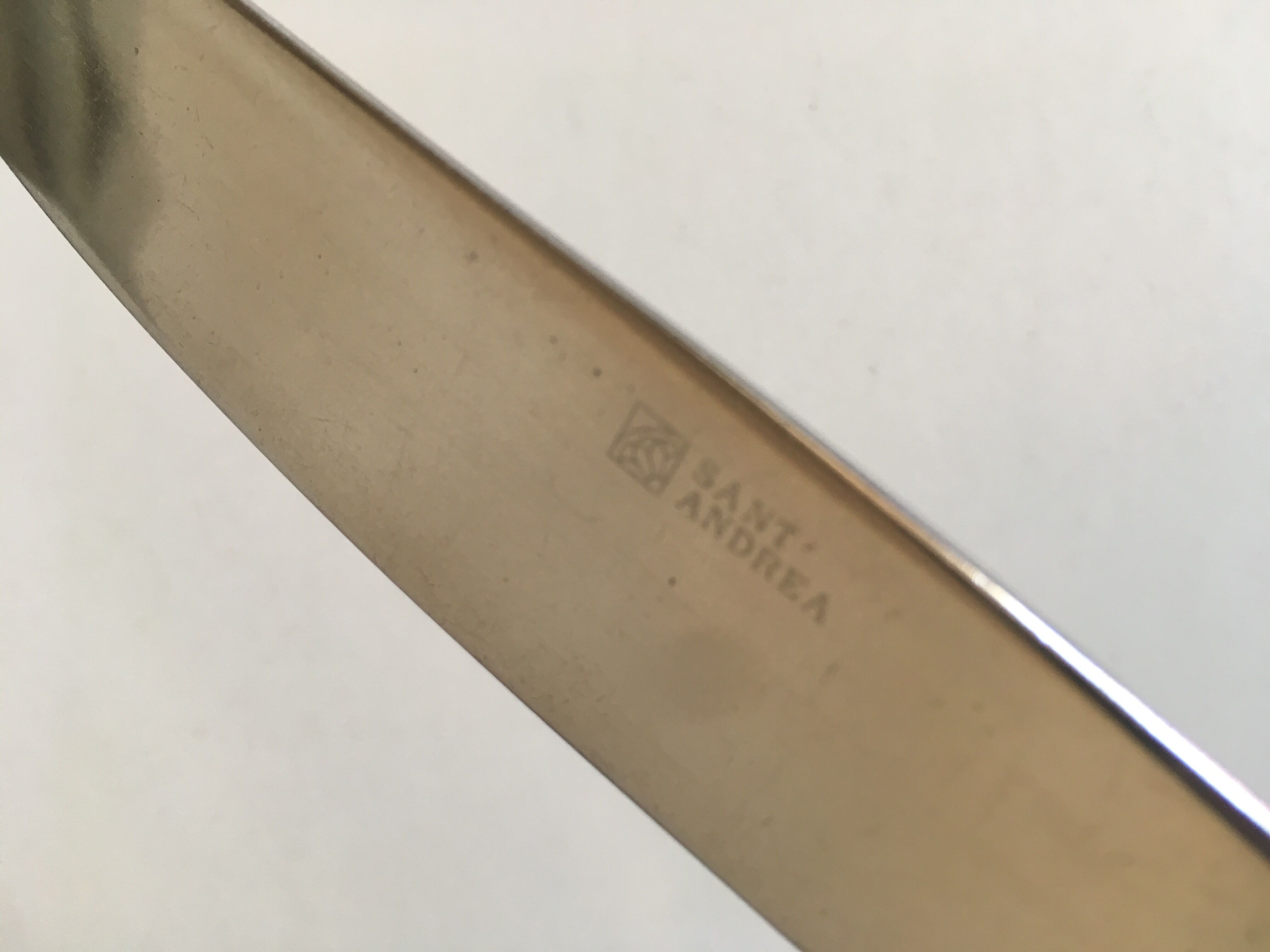 Set 10 1960 silver metal steel blade brewery knives