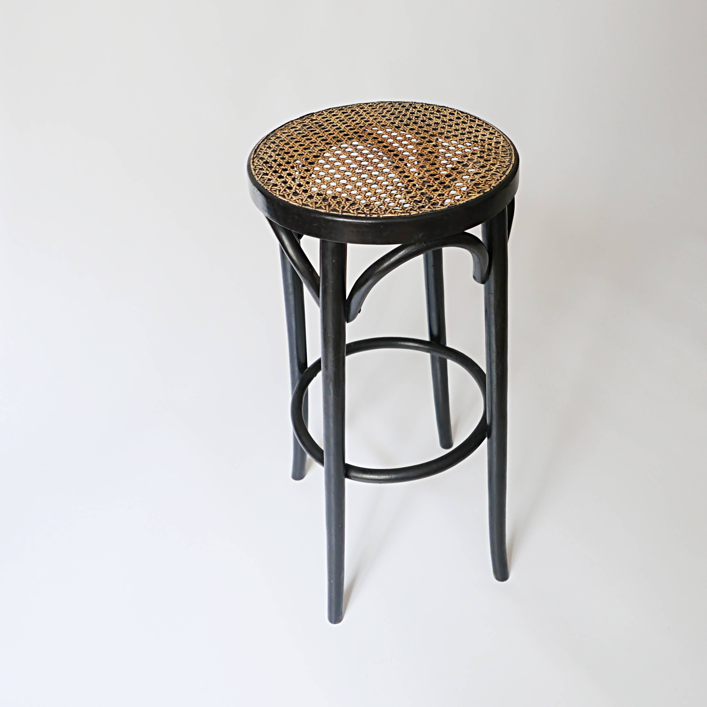 Vintage 1970s high bistro stool Bauhaus design