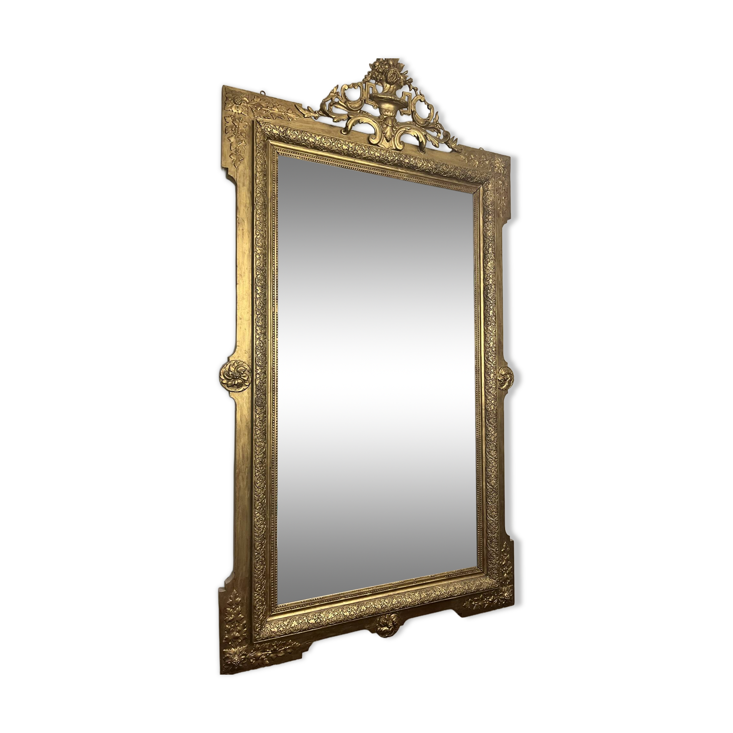 Large gilded antique mirror