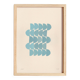 Abstract painting on illustration paper B285 blue gray signed Eawy