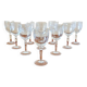Antique engraved crystal glasses Dampierre model