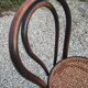Duo chairs Thonet Austria seated cannée bistro blackened wood
