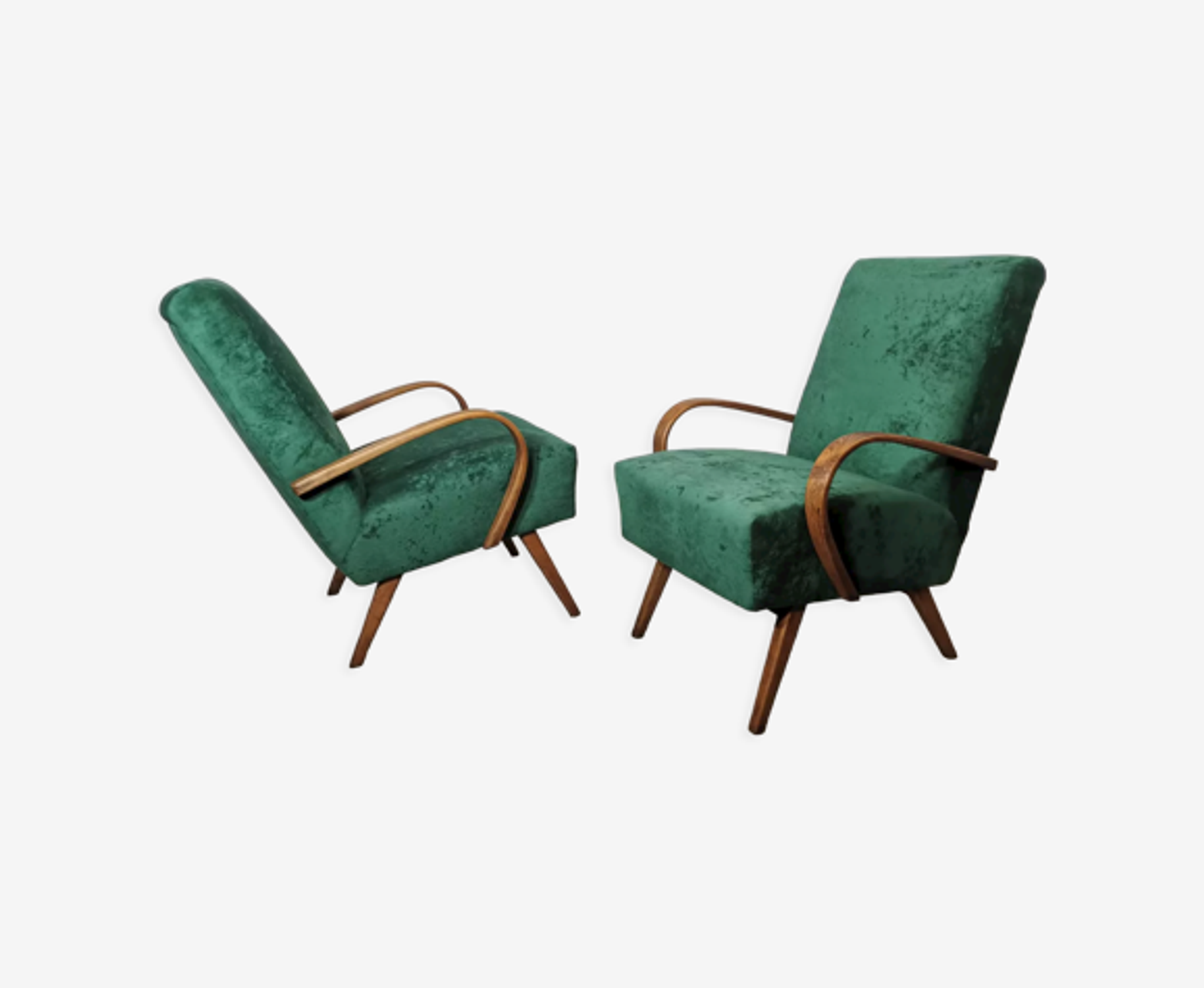 Paire de fauteuils par Jindrich Halabala restaurés