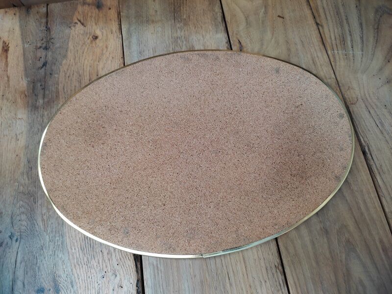 Top mother-of-pearl cork brass varnished old vintage