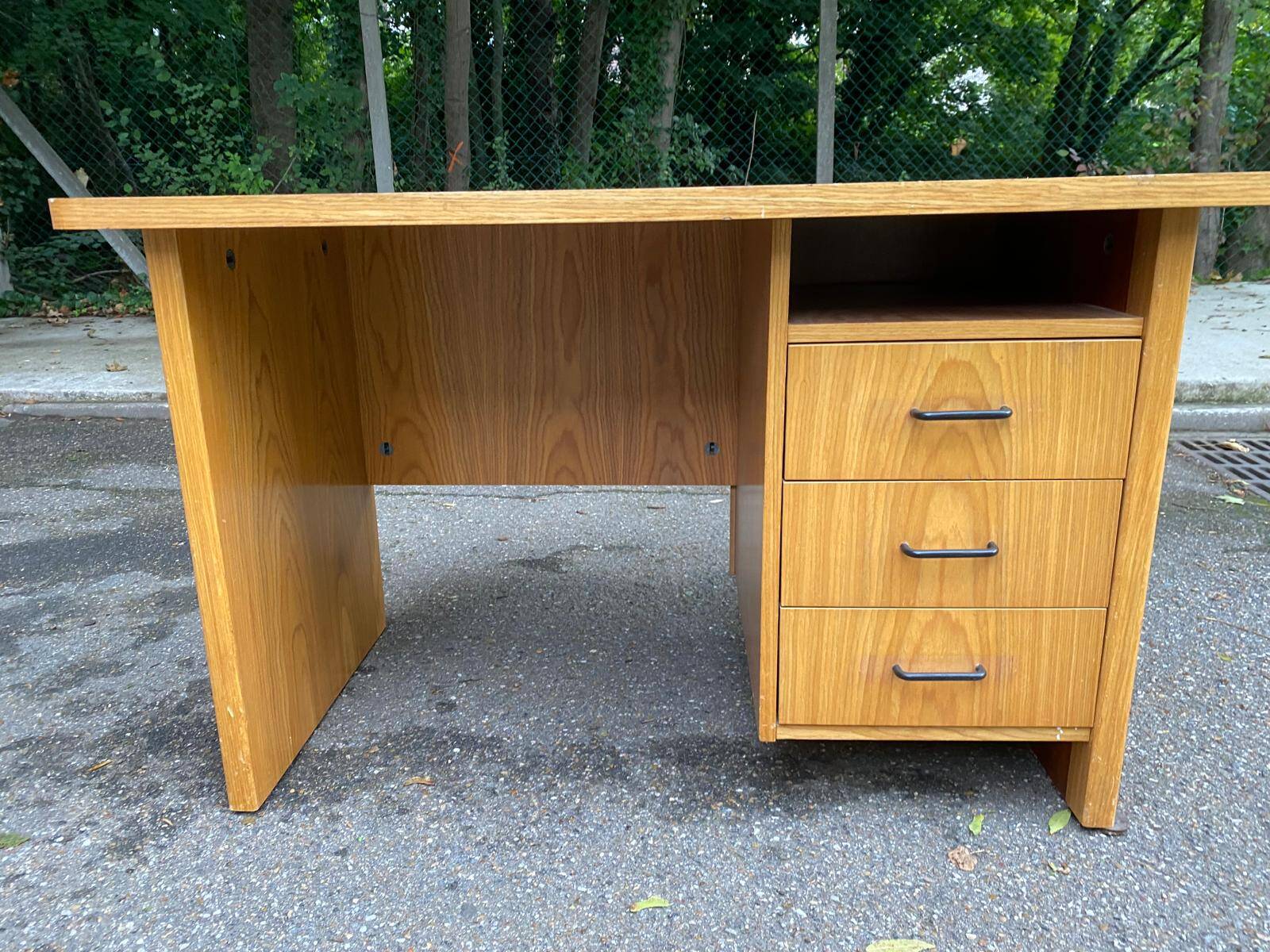 Scandinavian wooden desk from the 1980s with drawers