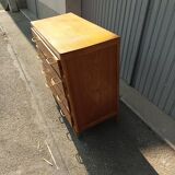 Vintage chest of drawers 4 drawers feet compass