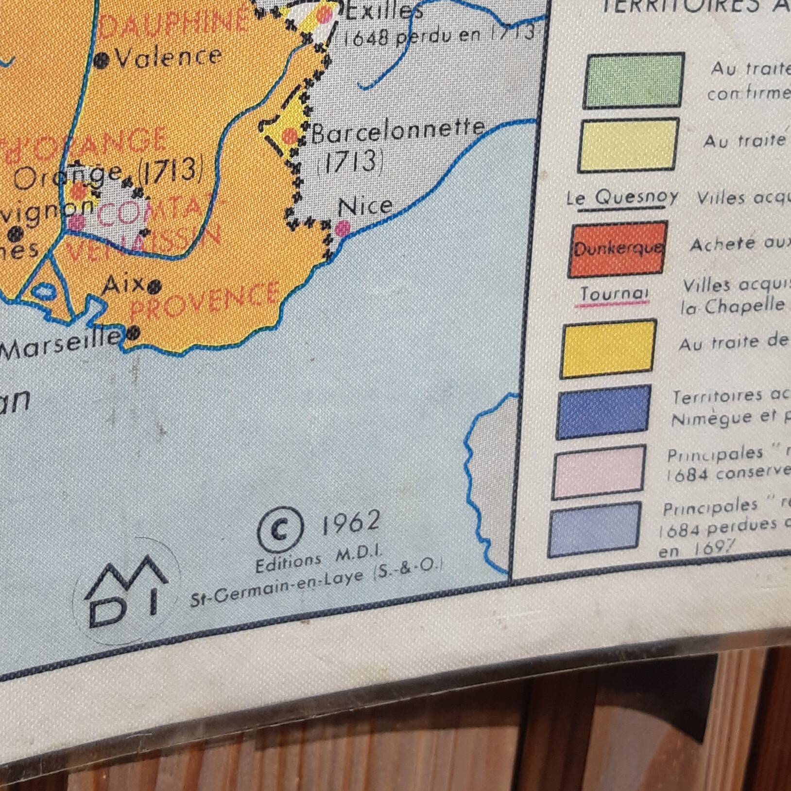 MDI school map "The territorial formation of France"