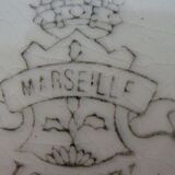 Longwy earthenware basket decorated Marseille around 1930