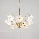 Vintage Italian Murano Glass Flower Chandelier