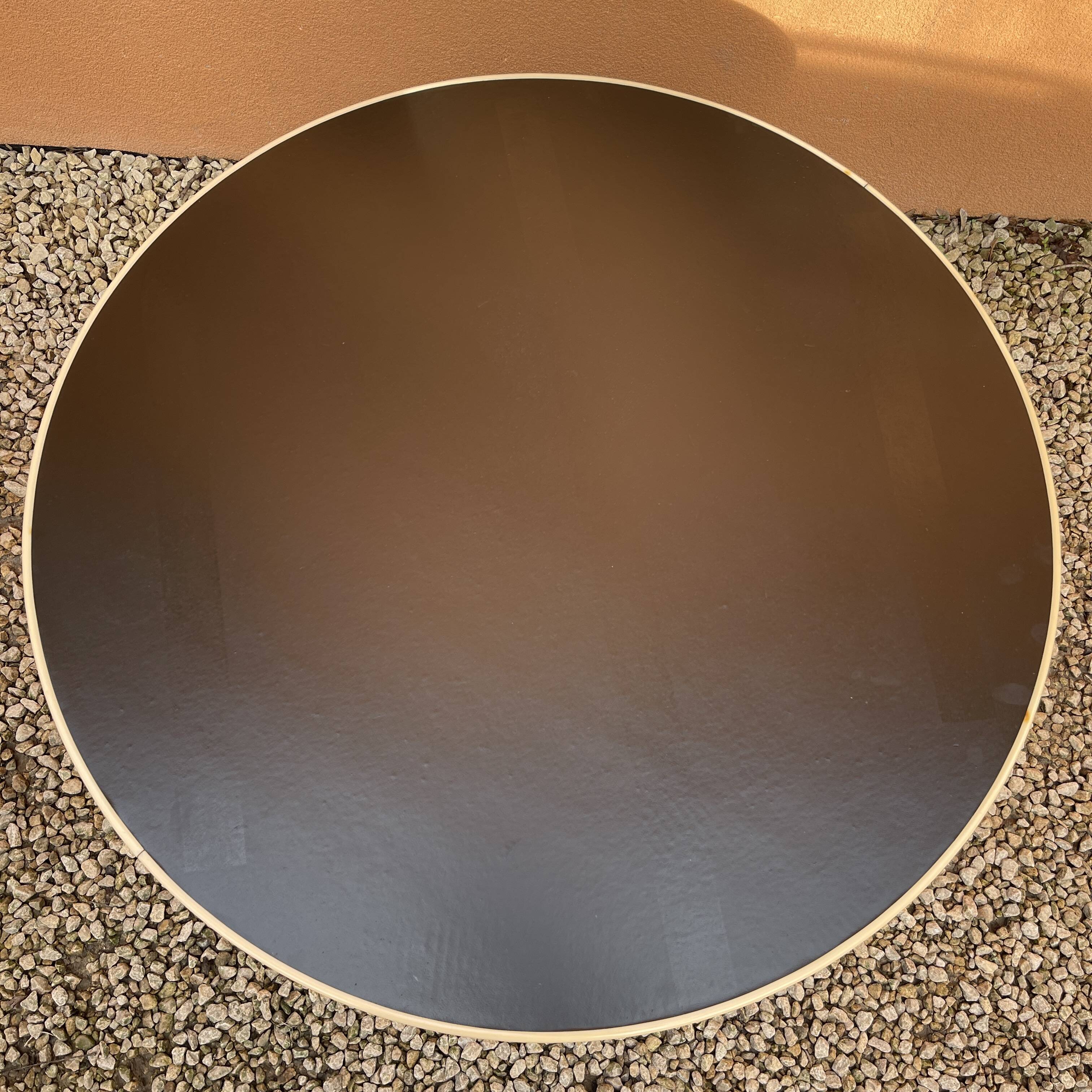 Willem hendrik gispen, art deco modernist round coffee table, tubular structure