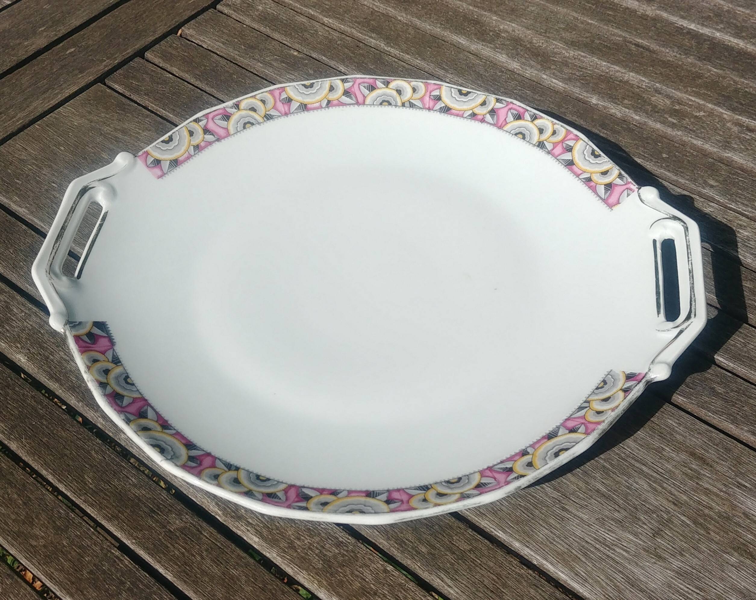 Dessert service from the EG France earthenware factory Art Deco period 20s/30s in porcelain