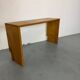 Magnifique banc d'entrée minimaliste en bois, de belle facture, années 1970