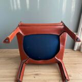 Cognac leather Cab lounge chair by Mario Bellini, 1970s
