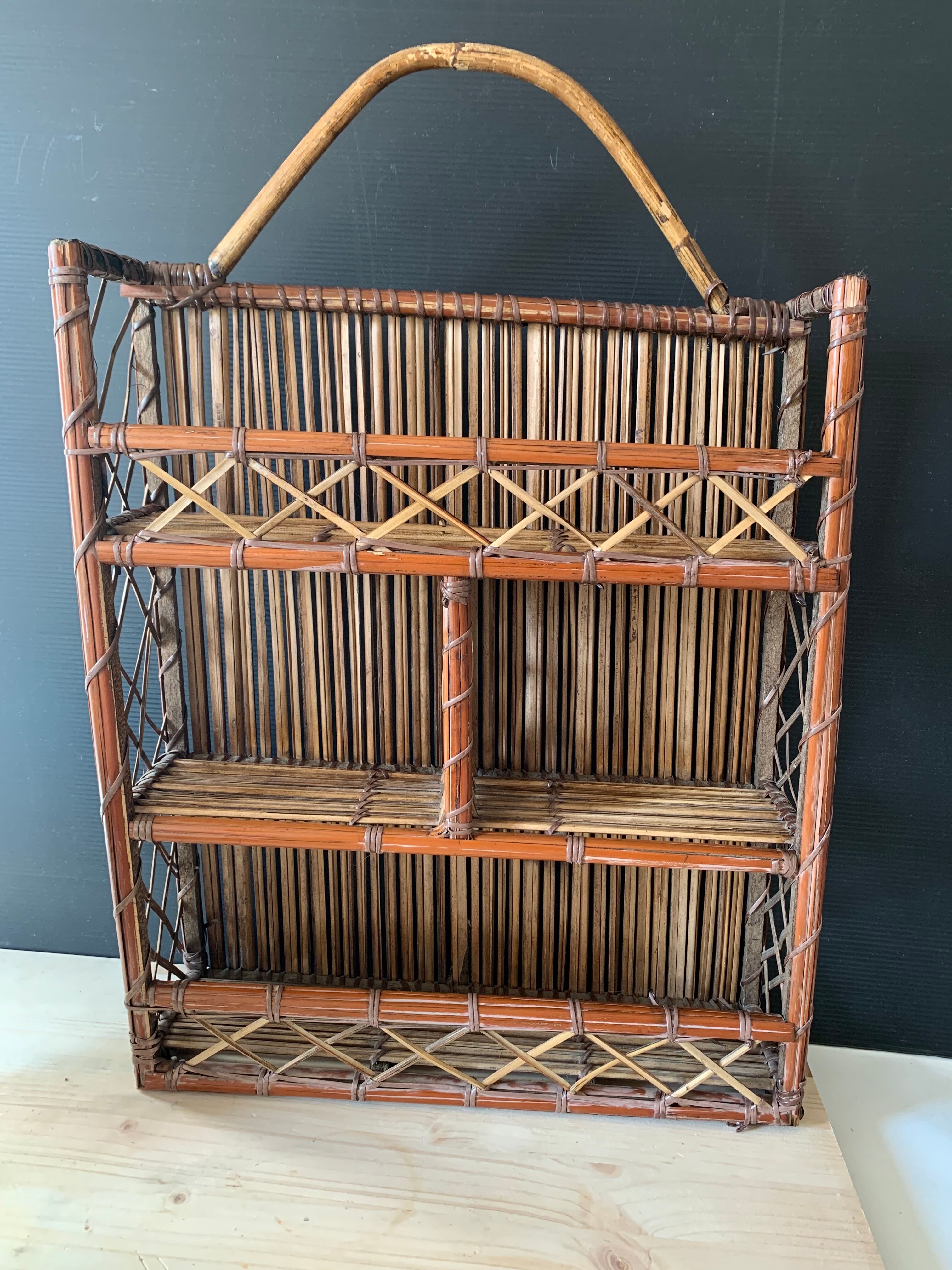Rattan shelf