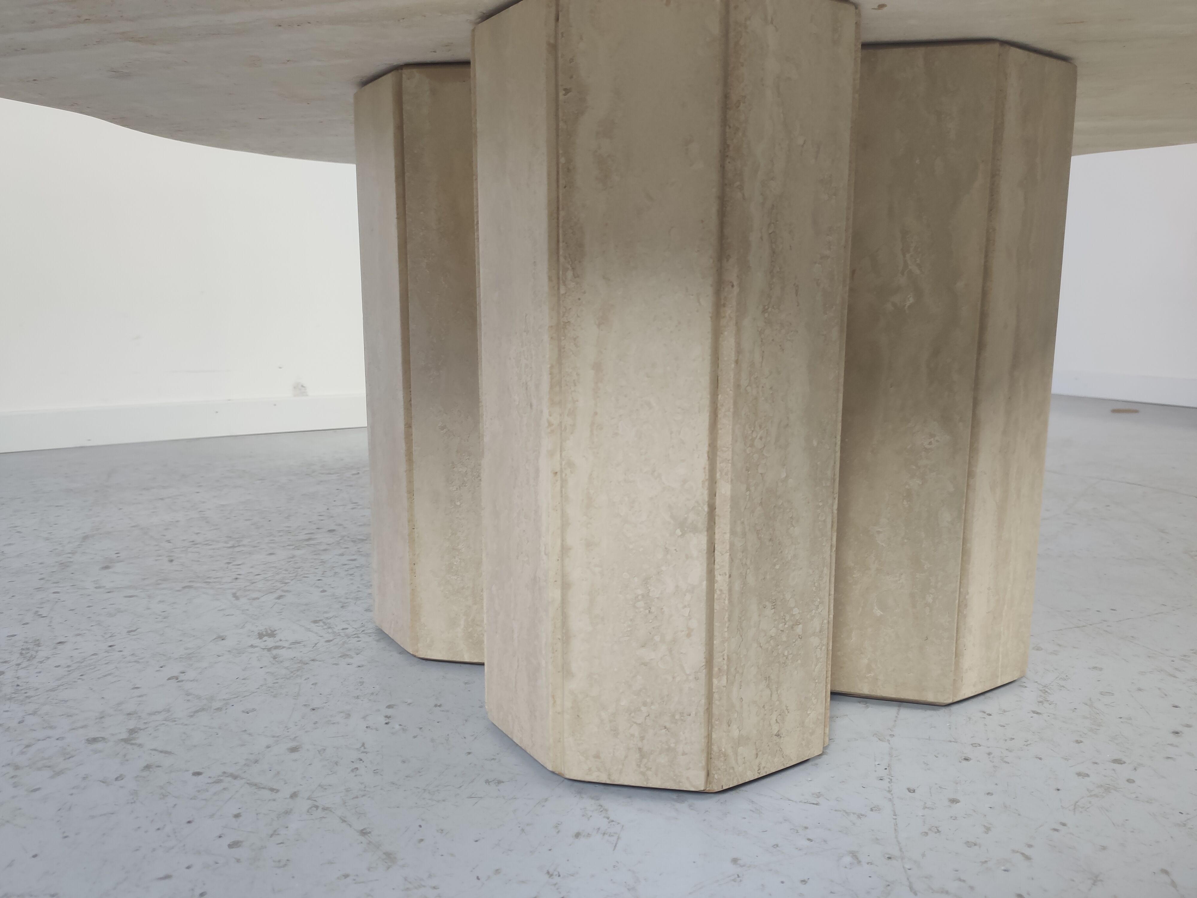 80s travertine coffee table