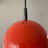 Space Age orange metal pendant light