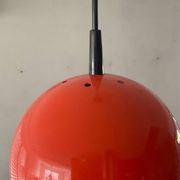 Space Age orange metal pendant light