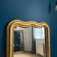 Louis-Philippe mirror 126.5cm/75.5cm gendarme hat shape, mercury glass