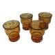 4 verres ambrés vintages