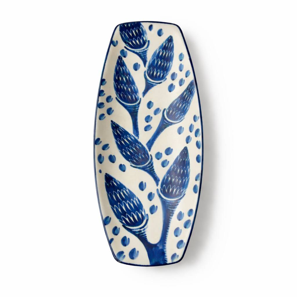 Decorative stoneware plate by Søholm designed by Einar Johansen, Denmark, 1970s.