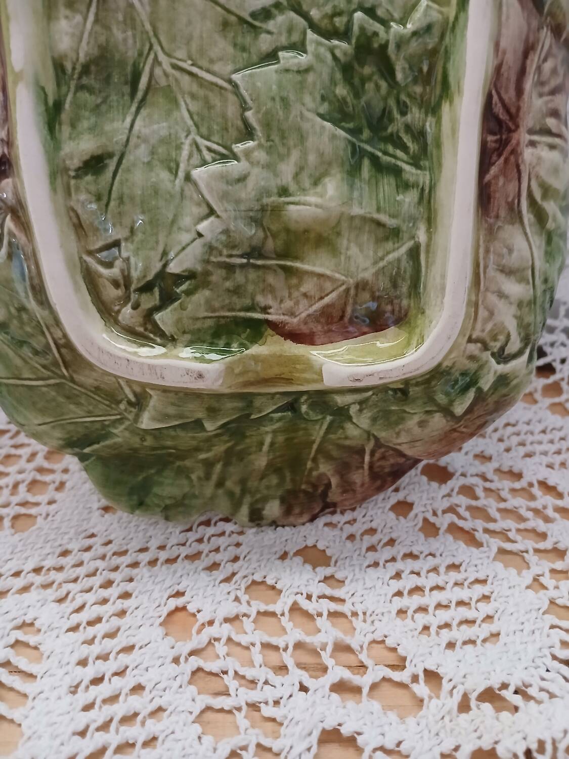 Antique oval slip dish