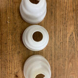 Set of 3 white glass lampshades for suspension