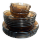 Duralex smoked glass service – petal model