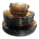 Duralex smoked glass service – petal model