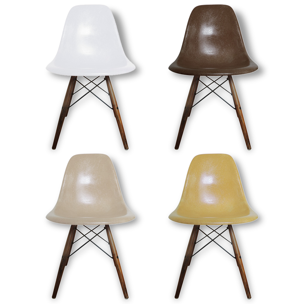 Set of 4 chairs Eames DSW fiberglass