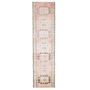 Vintage Turkish Oushak Handmade Cotton Orange Wool Runner Rug 82x328