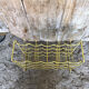 Old bottle holder holder yellow metal