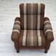 Danish club chair from the 1970s, original wool upholstery, original condition.