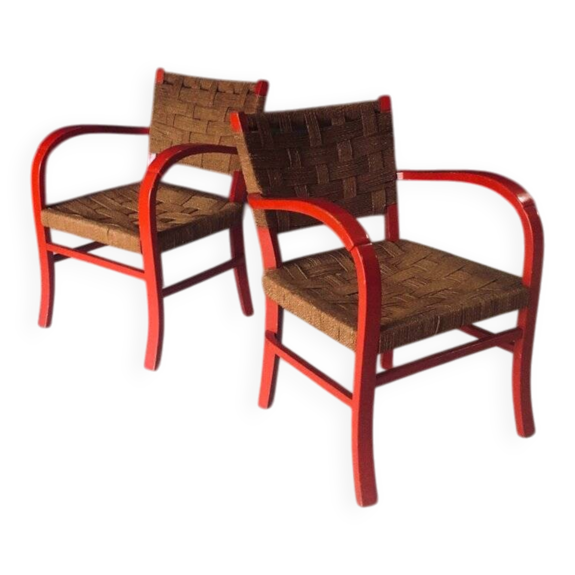 Mediterranean Armchairs, France, 1950s, Set of 2