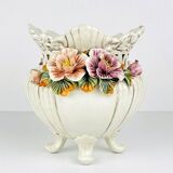 Ceramic vase with flowers, Italy, 1950s