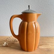Théière / pichet / carafe / broc vintage faïence esprit Digoin Sarregu