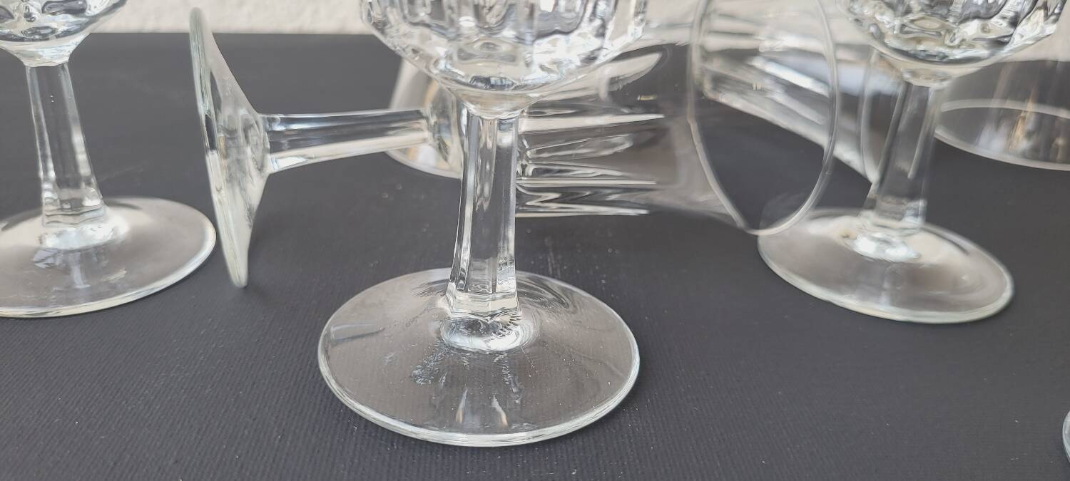60's white wine glass set