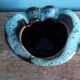 Flamed ceramic ashtray in the style of Vallauris or West Germany
